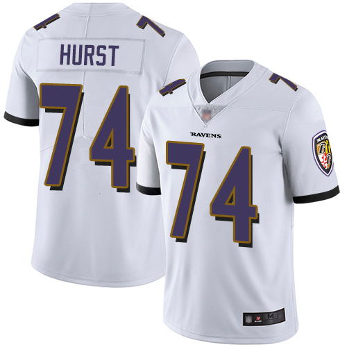 Baltimore Ravens Limited White Men James Hurst Road Jersey NFL Football #74 Vapor Untouchable->women nfl jersey->Women Jersey